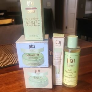 Pixi Skincare Collection with Bronze and Green Packaging
